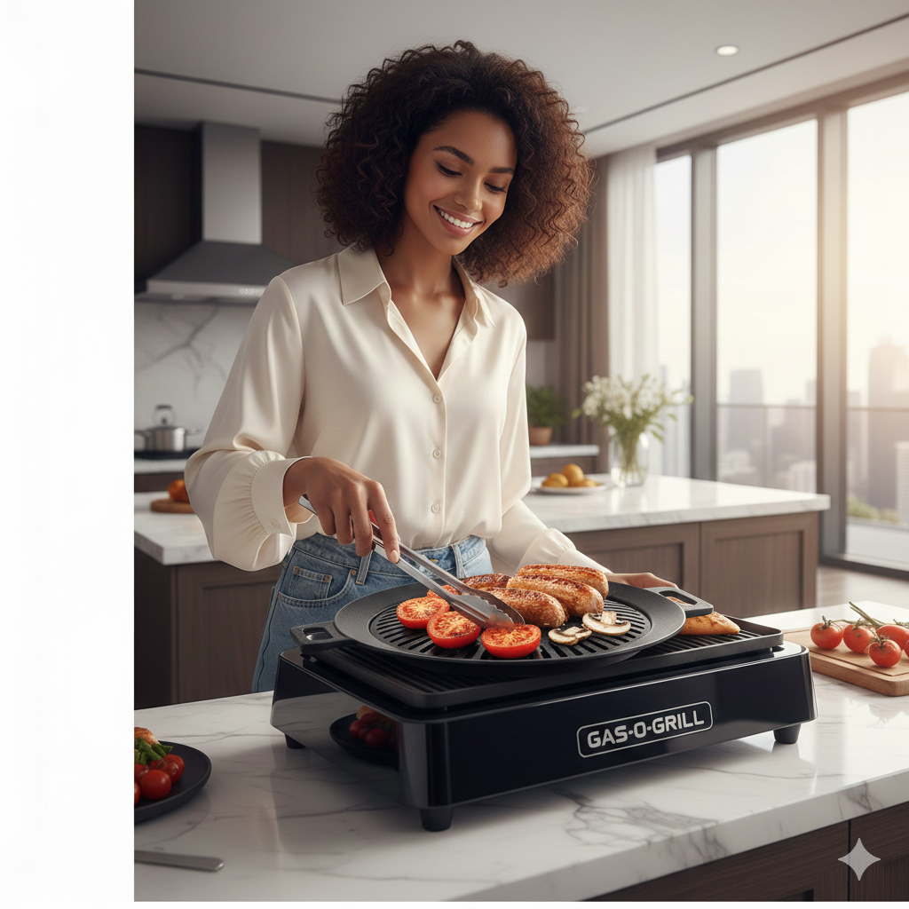 Gas-o-Grill Indoor Gas Smokeless Barbeque Grill